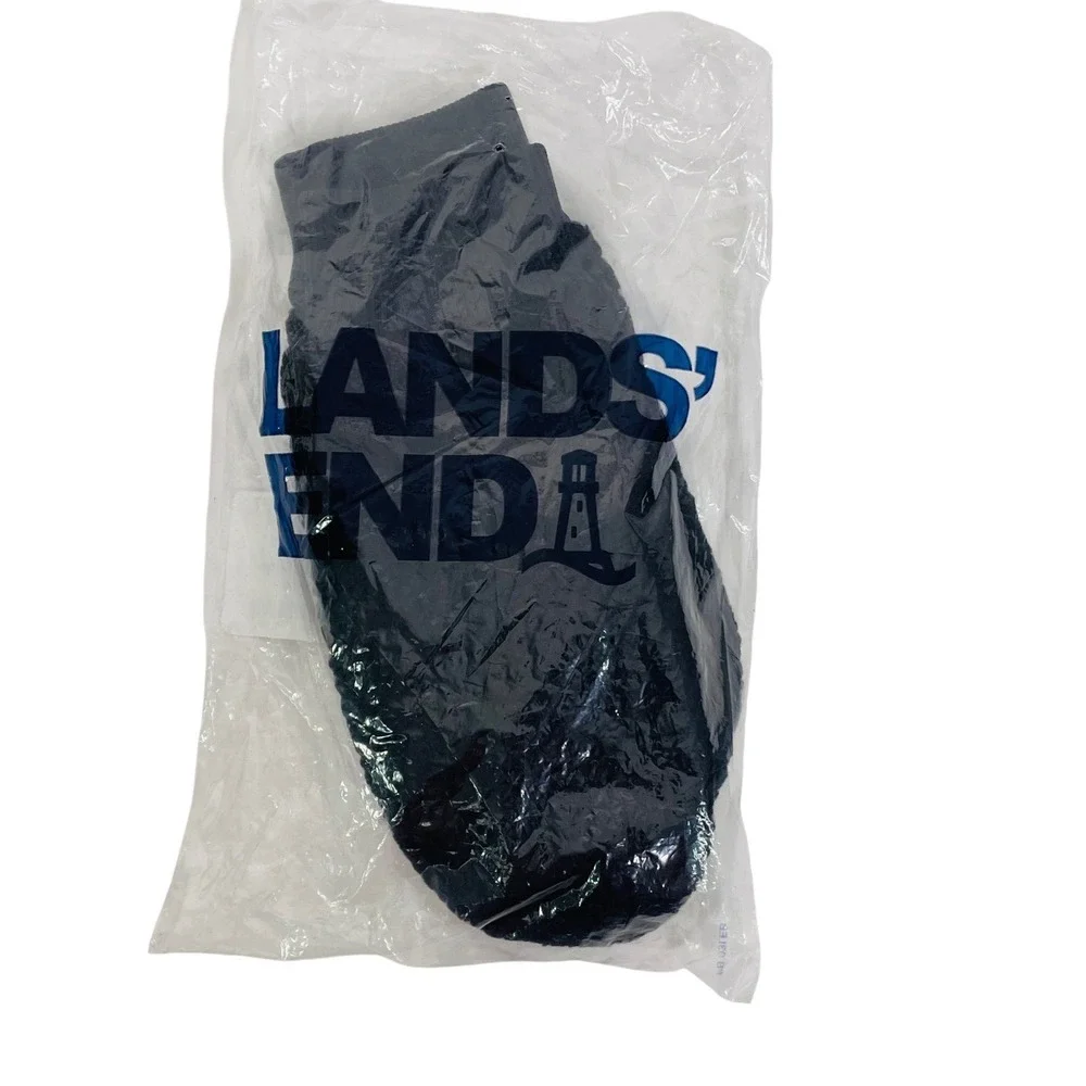 NEW Lands End Sherpa Mittens‎ Black Women's L/XL 532842
